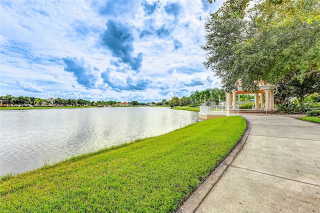 view of water feature