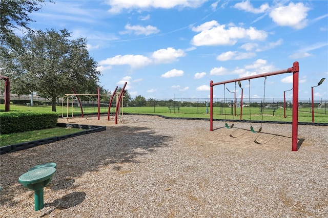 view of jungle gym