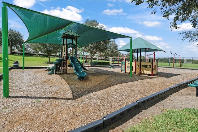 view of jungle gym