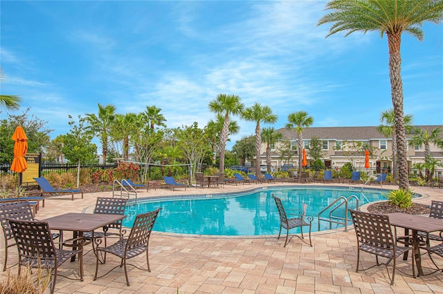 view of pool with a patio