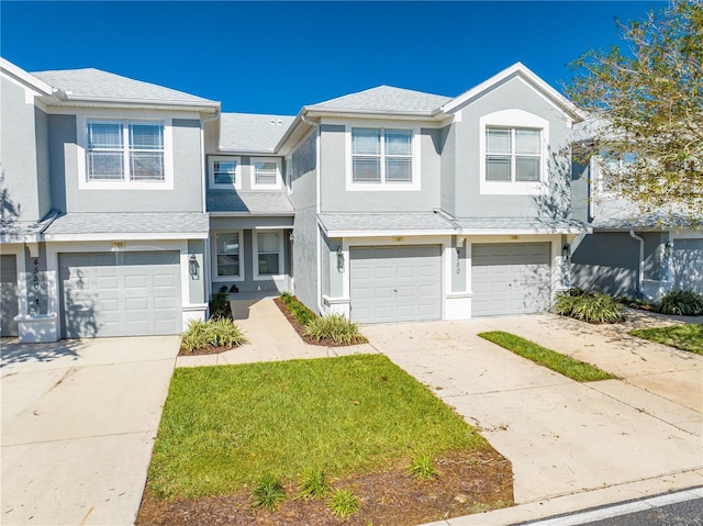 view of property with a garage