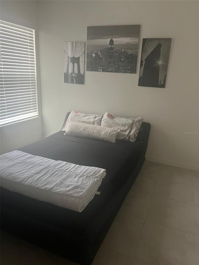 view of tiled bedroom