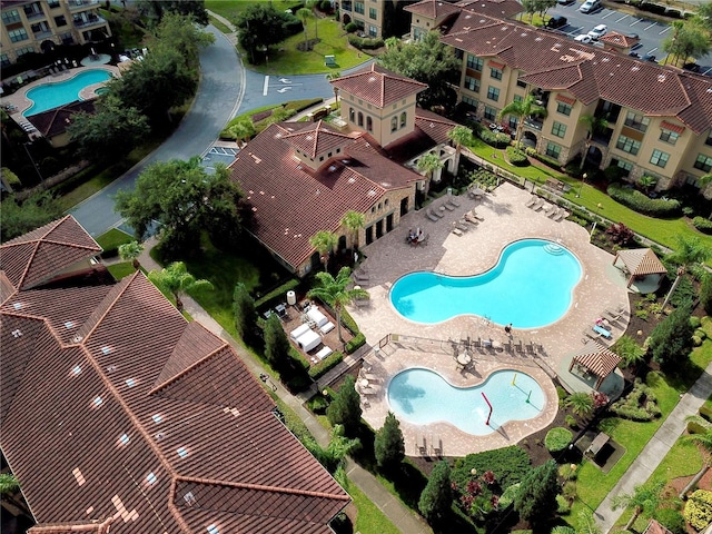 birds eye view of property