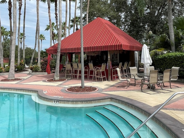 view of pool with a patio