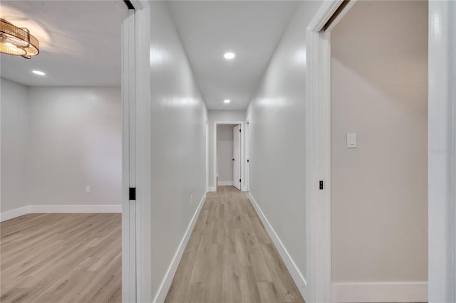 hallway featuring light hardwood / wood-style floors