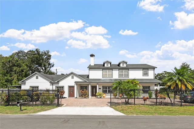 view of front facade featuring a garage