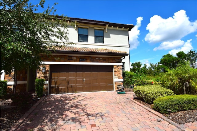 view of front of home featuring a garage