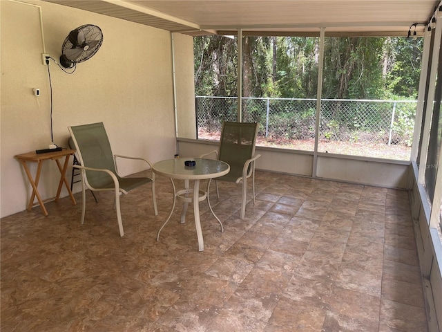 view of sunroom