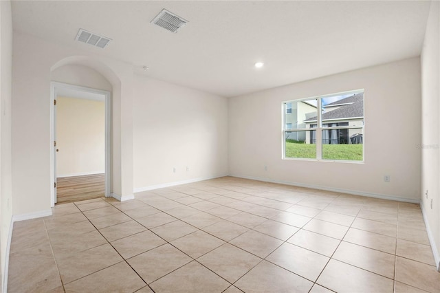 view of tiled spare room