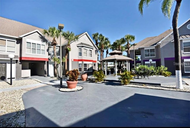 exterior space with a gazebo