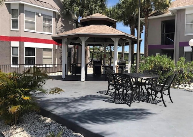 view of patio with a gazebo