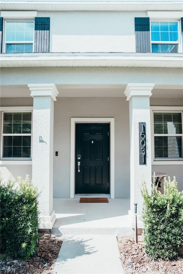 view of doorway to property