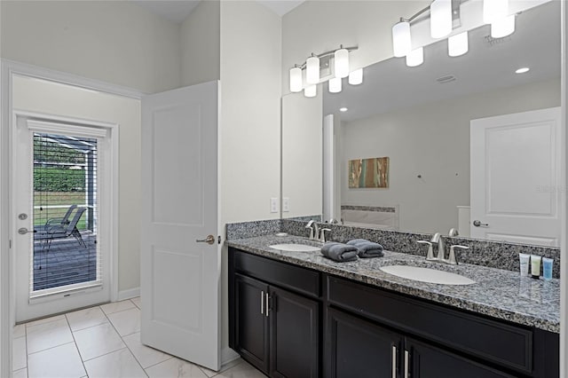 bathroom featuring vanity