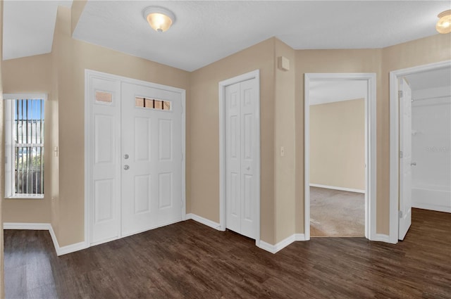 interior space featuring dark hardwood / wood-style floors