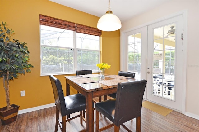 dining room featuring hardwood / wood-style flooring