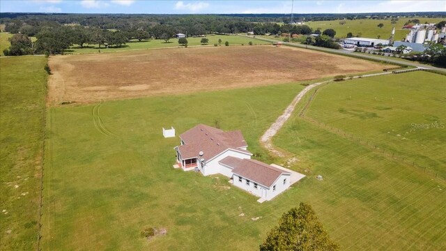 drone / aerial view featuring a rural view