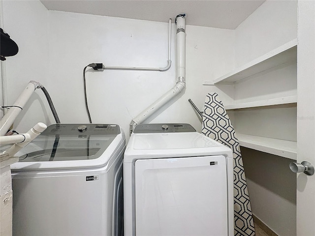 laundry area featuring washer and dryer