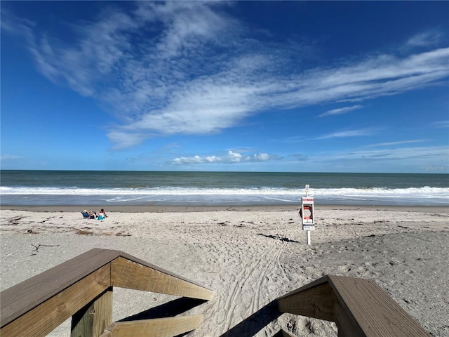 water view with a view of the beach