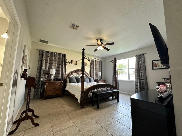 2321 Hinsdale Dr, Kissimmee, FL 34741 - bedroom featuring light tile patterned floors and a ceiling fan