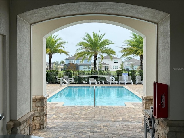 view of pool with a patio