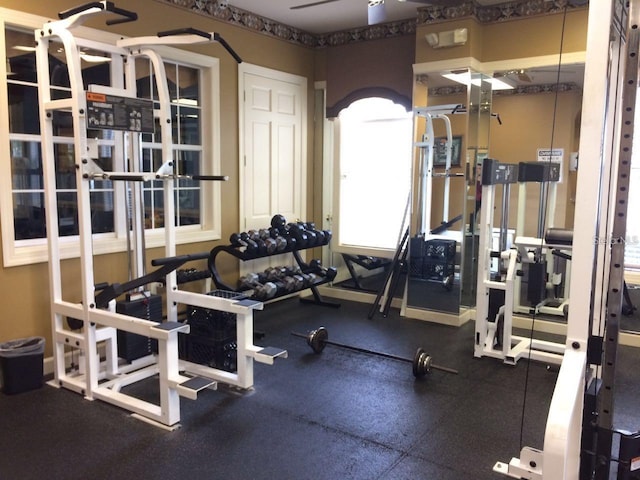 view of workout area