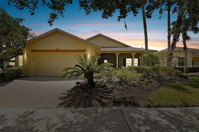 ranch-style house with a garage