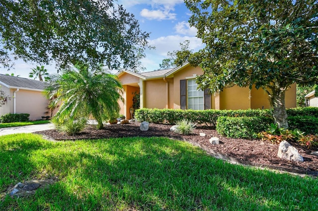 view of front of house with a front yard