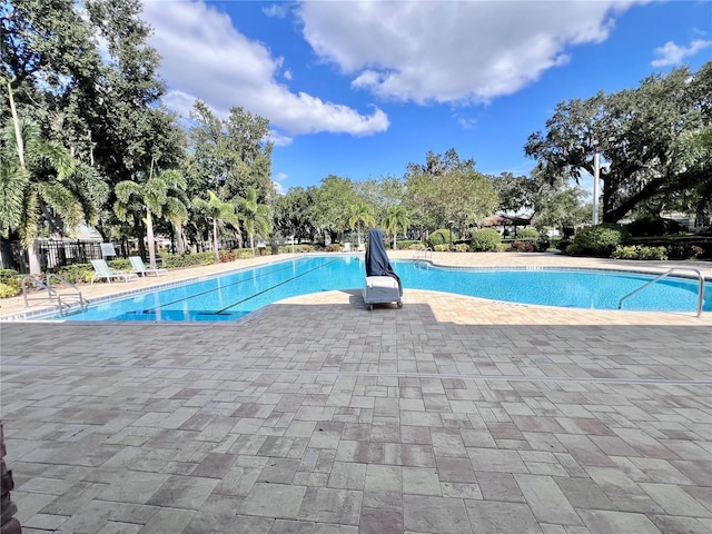 view of pool with a patio area