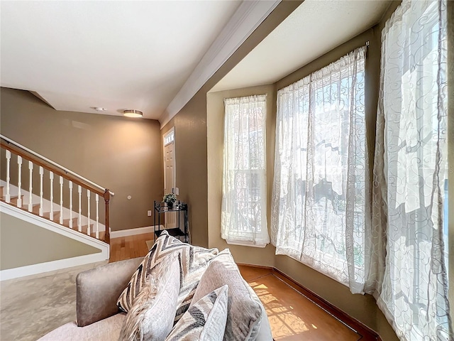 interior space featuring hardwood / wood-style floors