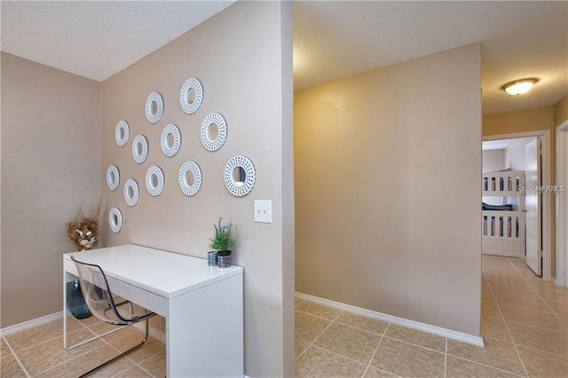 interior space with tile patterned floors