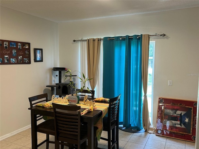 view of tiled dining room