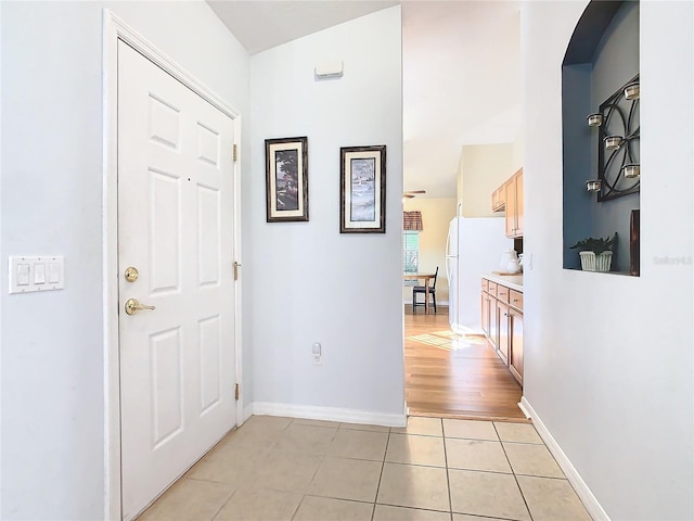 view of tiled entryway