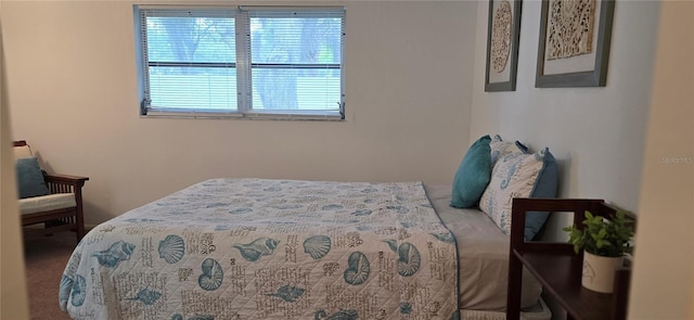 bedroom with carpet floors