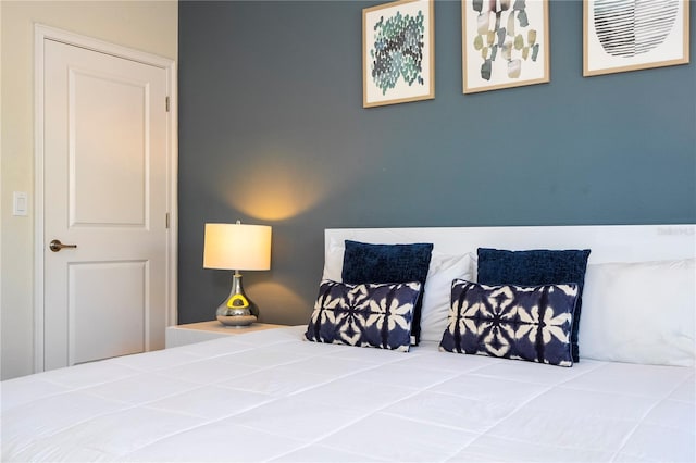 bedroom with visible vents