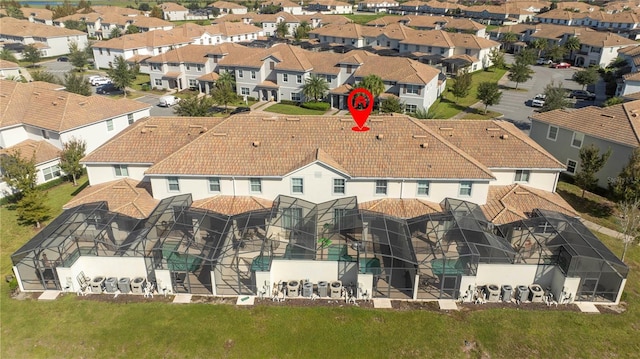 drone / aerial view with a residential view