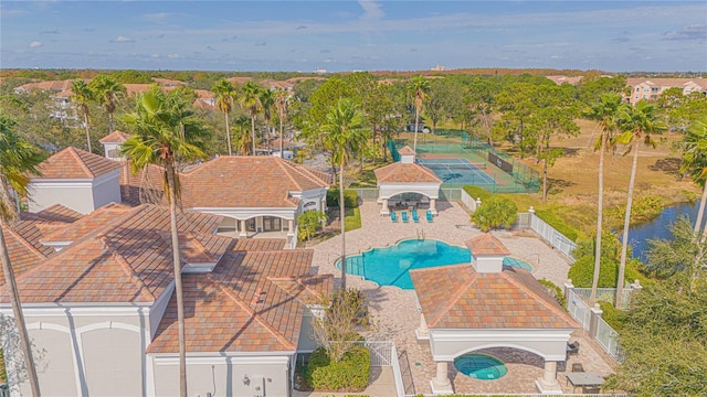 birds eye view of property