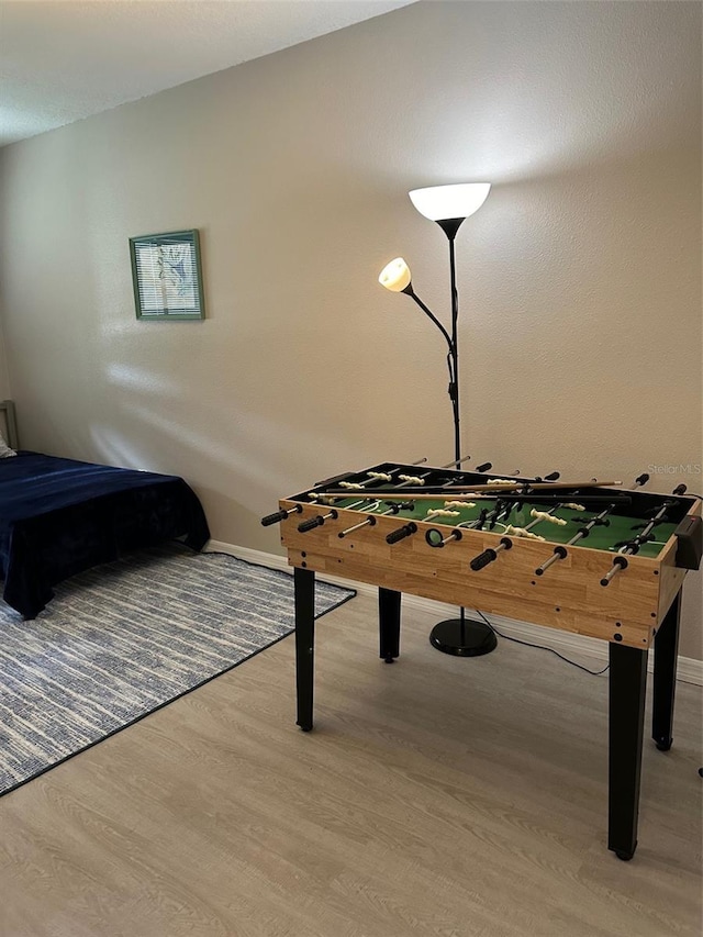 playroom featuring hardwood / wood-style floors