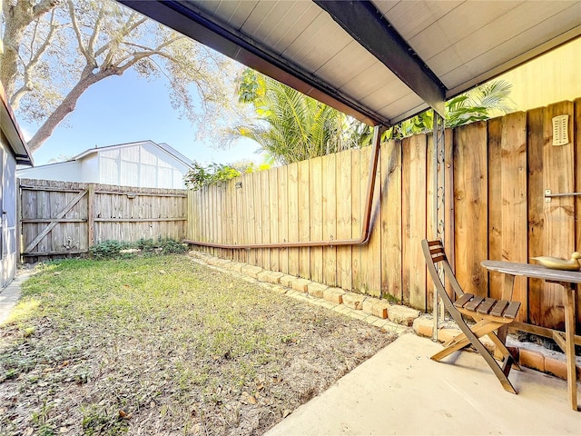 view of yard featuring a patio area