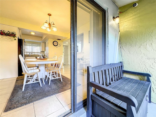 balcony with sink and ceiling fan