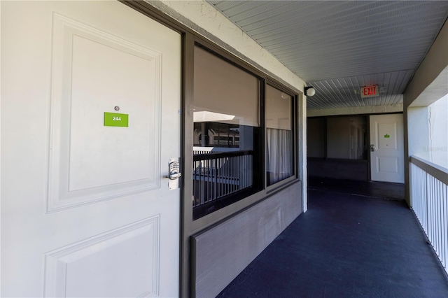 view of doorway to property