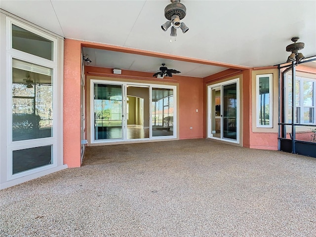 view of patio / terrace with ceiling fan