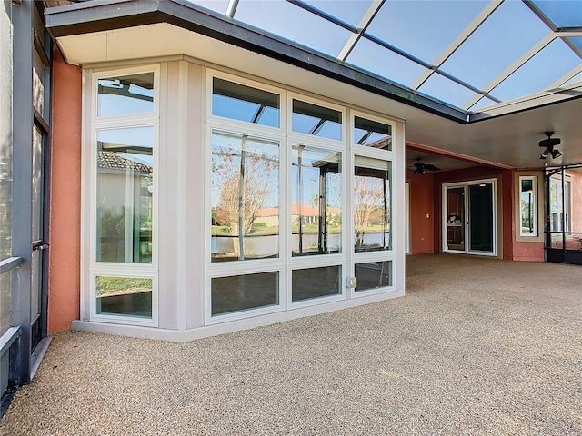 unfurnished sunroom featuring a wealth of natural light