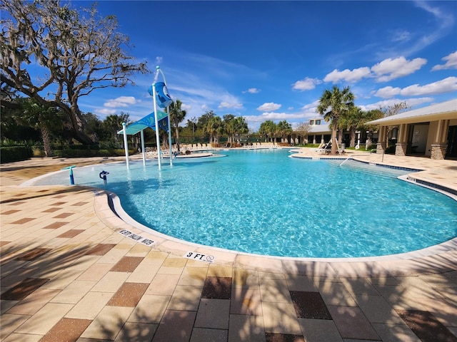 view of pool with a patio area