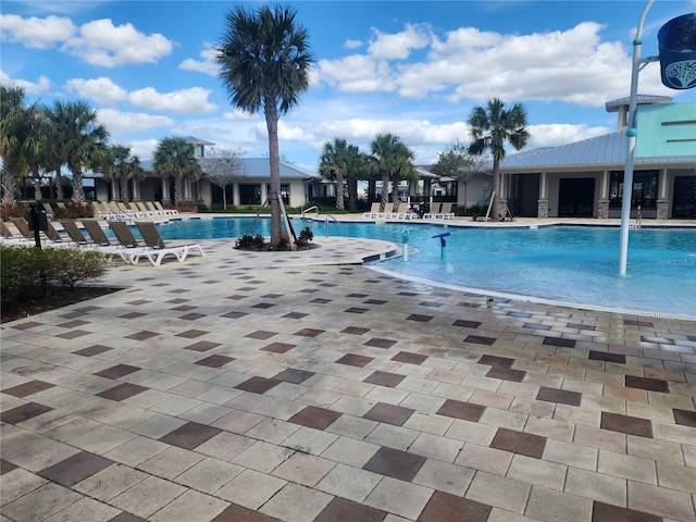 view of pool with a patio area