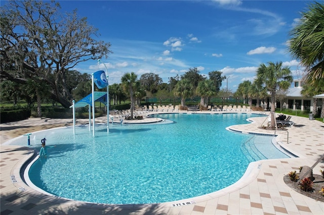 view of pool with a patio area