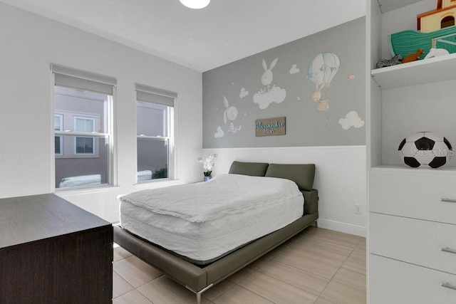 view of tiled bedroom