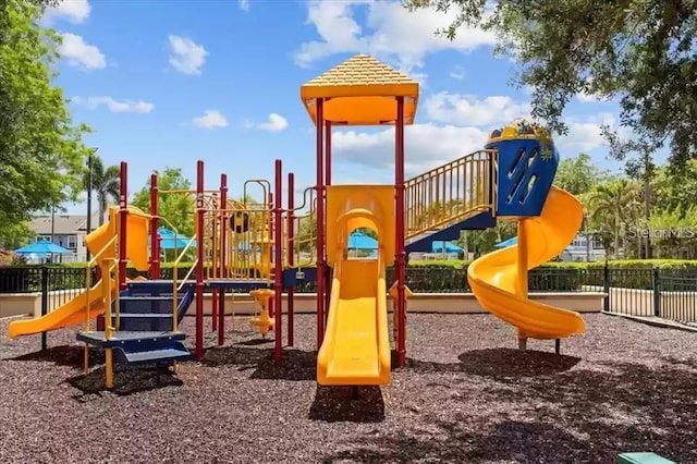 view of jungle gym