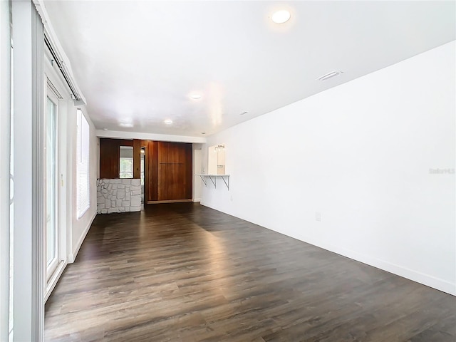 interior space featuring dark hardwood / wood-style floors