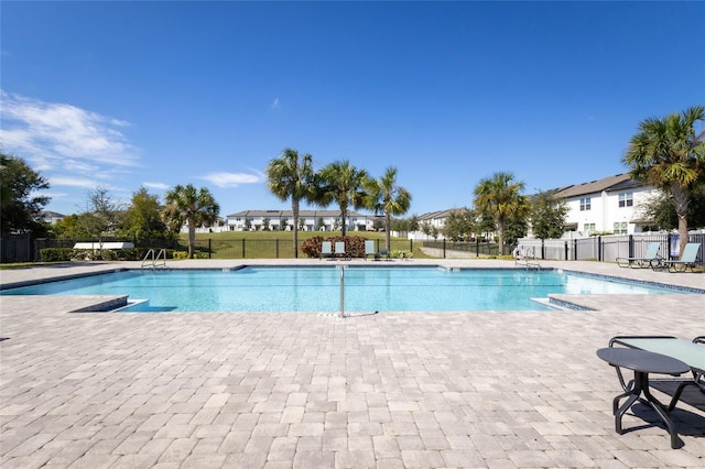 view of pool with a patio area