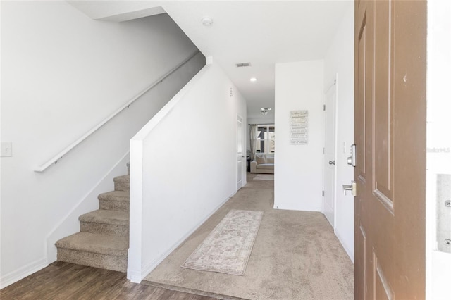 foyer featuring hardwood / wood-style flooring